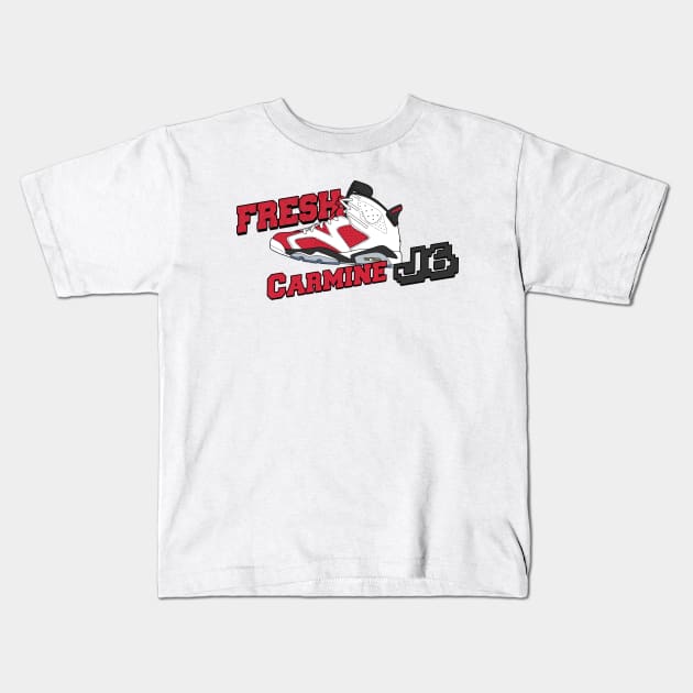 carmine 6s Kids T-Shirt by 2.H.S